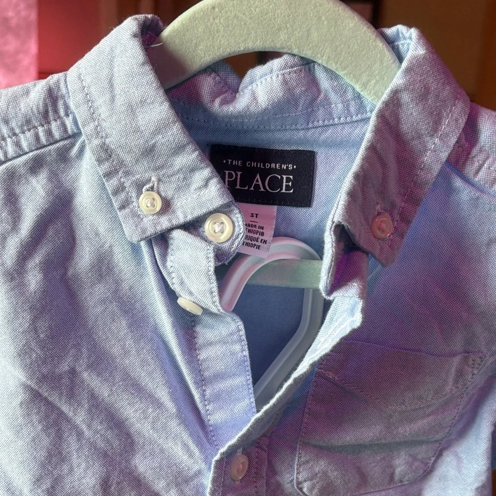 The Children’s Place Light Blue Button Down Shirt and The Children’s Place slack